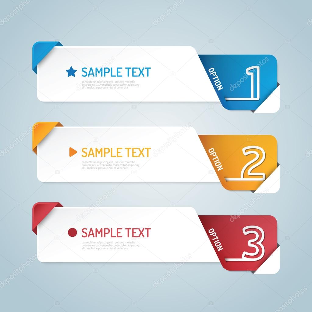 Banners set of number modern design . Stock Vector Image by ©pongsuwan