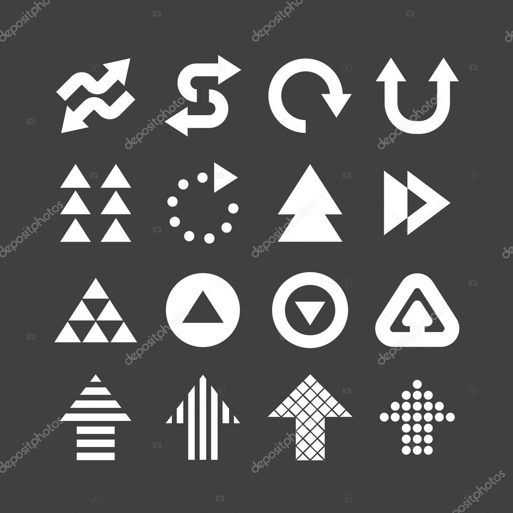 Arrow icons set