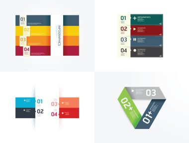 Tasarım öğeleri Infographic şablon kümesi