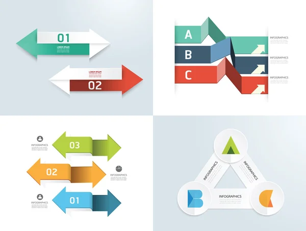 Satz von Designelementen Infografik-Vorlage — Stockvektor