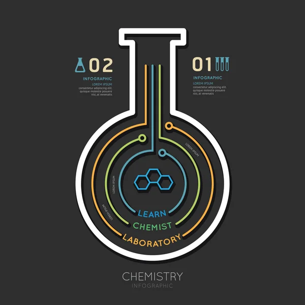 Línea de banner de tubo de prueba de química de plantilla — Archivo Imágenes Vectoriales