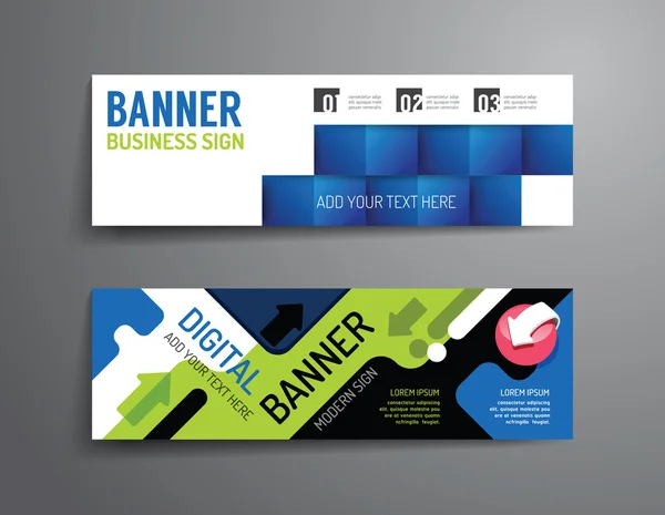 Set of banner template design — Stock Vector