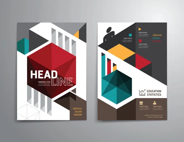 Magazine cover design template — Stock Vector