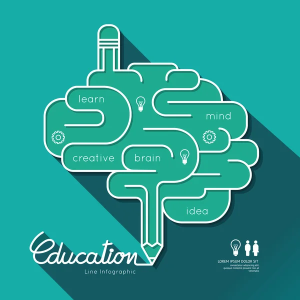 Koncepcja edukacji Infographic — Wektor stockowy