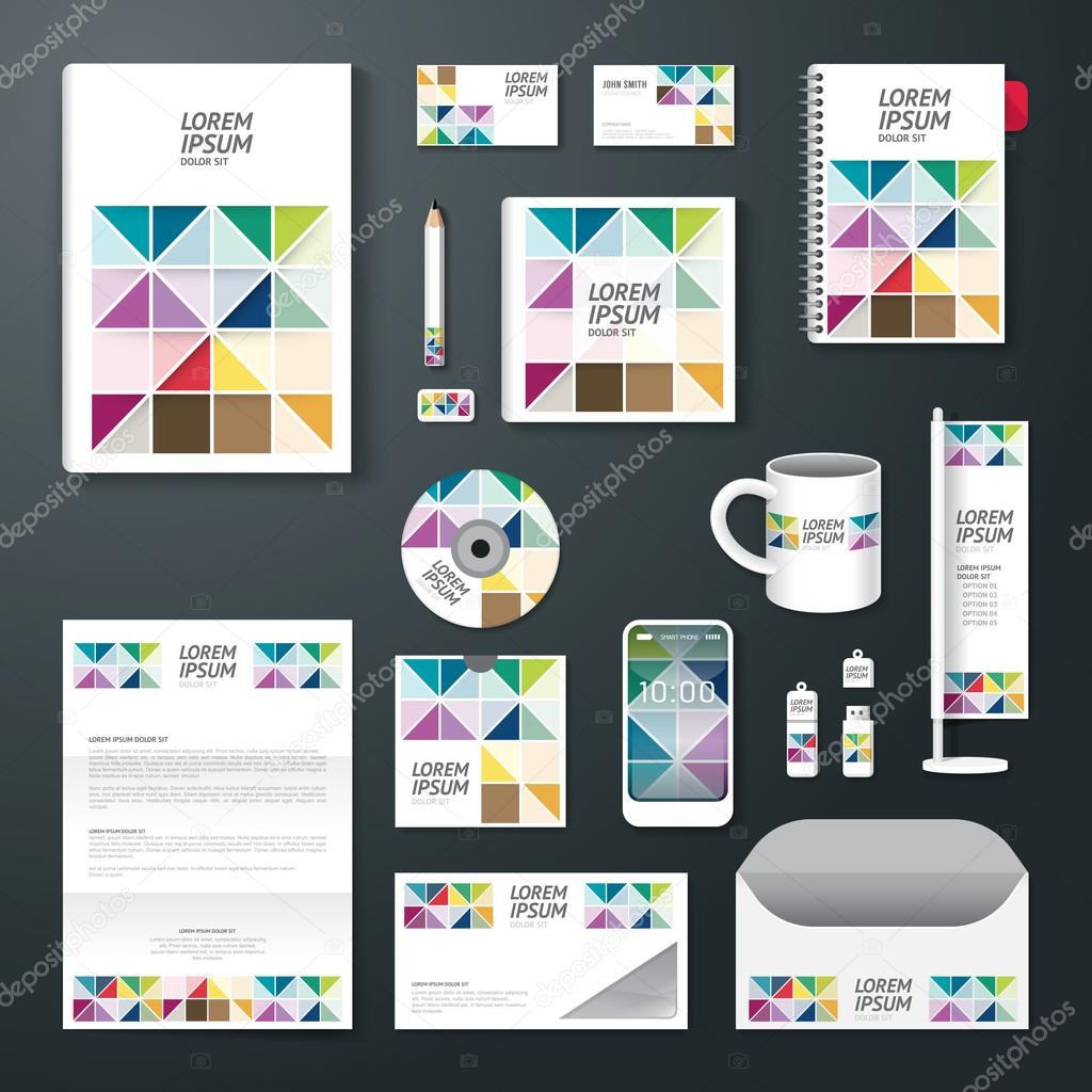 Set of corporate identity template. brochure, flyer, magazine cover, booklet, poster design template, layout business stationery annual report A4 size