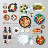 Infographic jídlo koncept