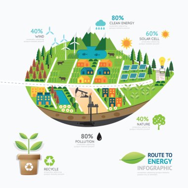 Infographic enerji şablon tasarımı