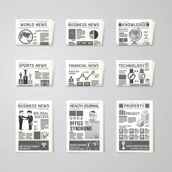 Газетный дизайн — стоковый вектор