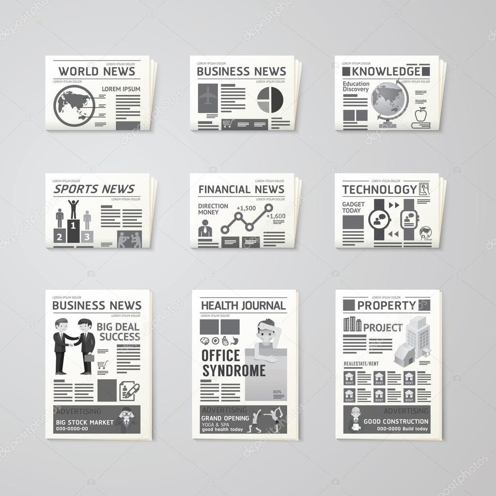 Newspaper daily set design