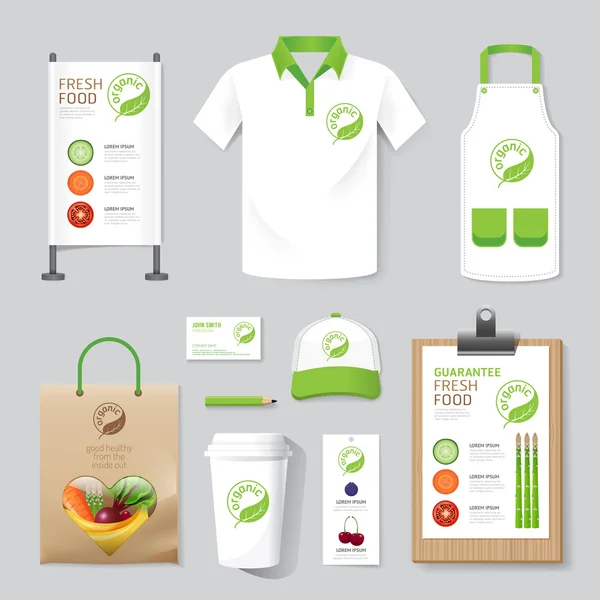 Set van corporate identity mock up sjabloon. — Stockvector