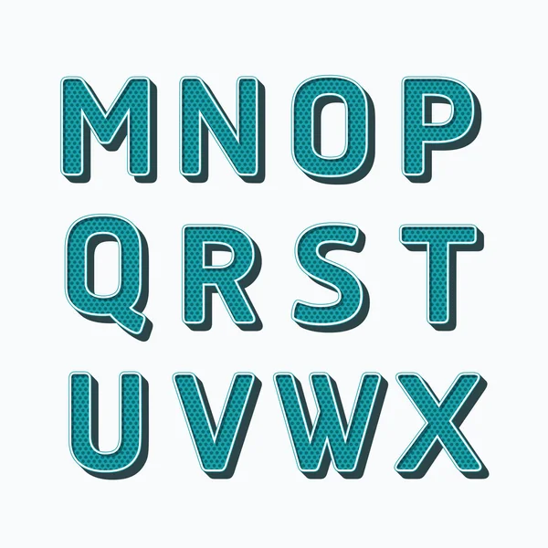 Alphabet set in dot colour style — Stock Vector