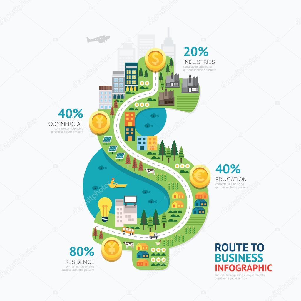 Business money dollar shape template design