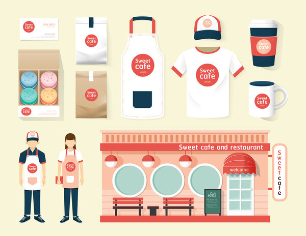 Ресторанный набор фирменного стиля макет шаблона
.