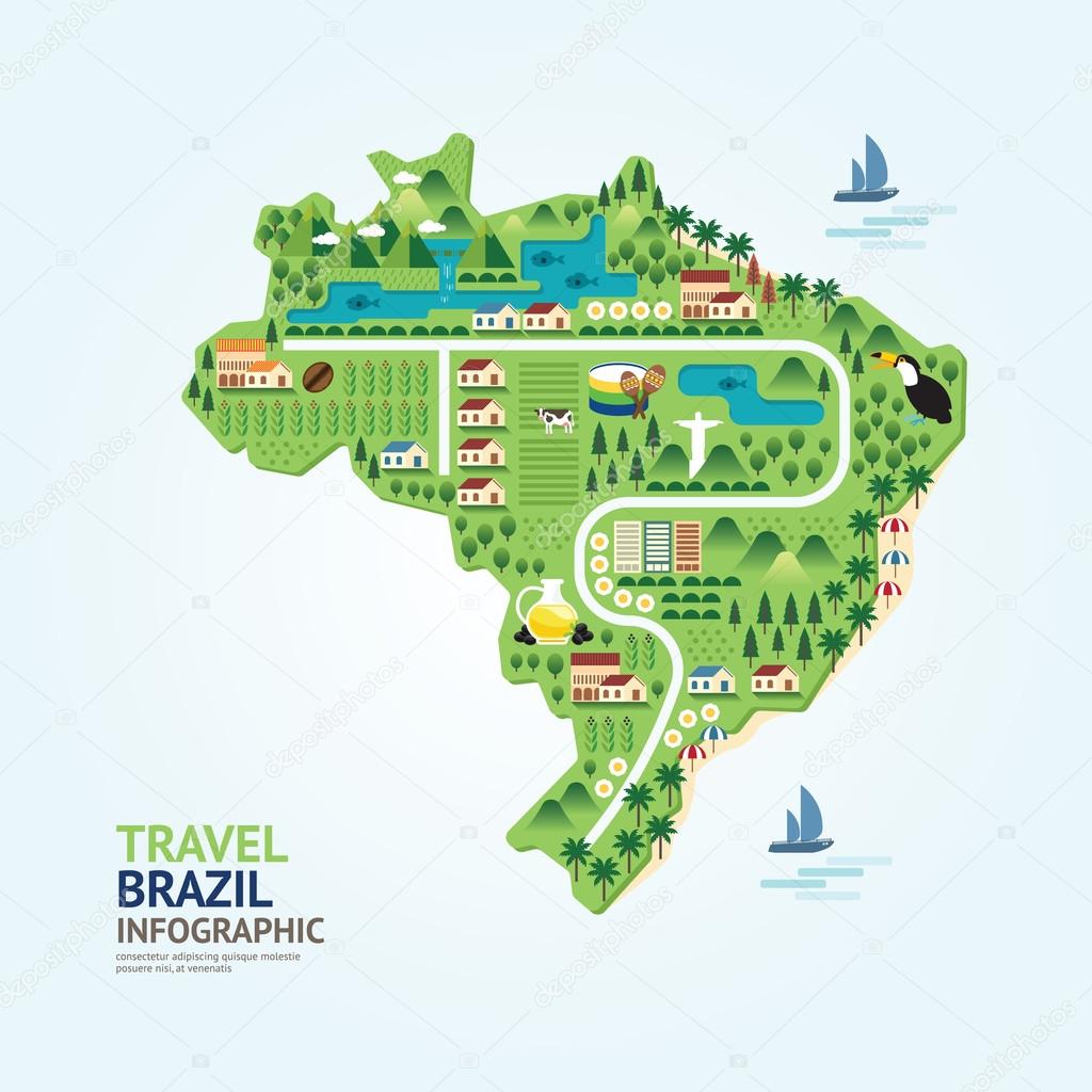 brazil infographic icons