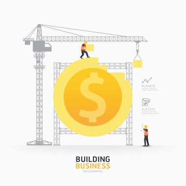 Infographic iş Doları para şekil şablon