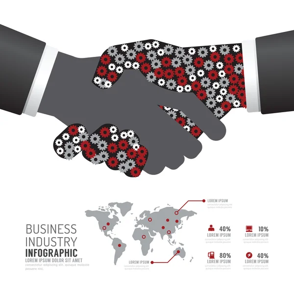 Indústria de negócios infográficos — Vetor de Stock