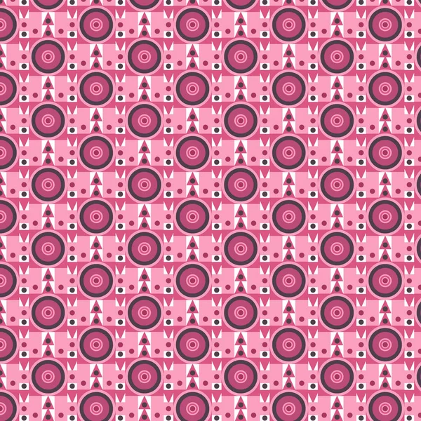 Modèle Cercle Dans Les Couleurs Rose Rose Foncé — Image vectorielle