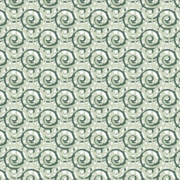 Modèle Abstrait Réalisé Avec Des Boucles Dans Des Couleurs Vert — Image vectorielle