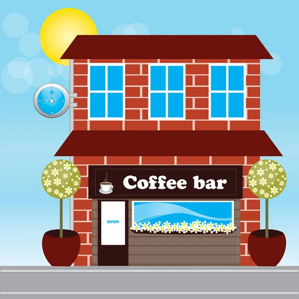 Bar de café — Vector de stock