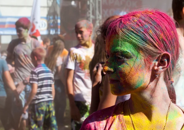 Festival of colors Holi Saratov 2015 — Zdjęcie stockowe