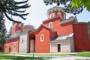 Sırbistan 'ın Krallığı yakınlarındaki 13. yüzyılda inşa edilen Ortodoks Manastırı Zica.
