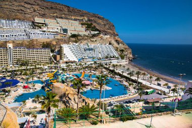 Taurito 'daki güzel su parkı, Büyük Kanarya, İspanya. 