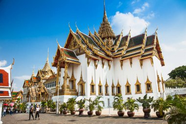BANGKOK, THAILAND - 21 Ocak 2016: Bangkok, Tayland 'da 21 Ocak 2016 tarihinde Phra Nakhon' daki Büyük Saray.