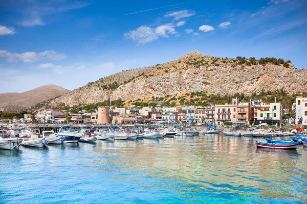 Uitzicht Haven Van Mondello Palermo Sicilië Italië — Stockfoto