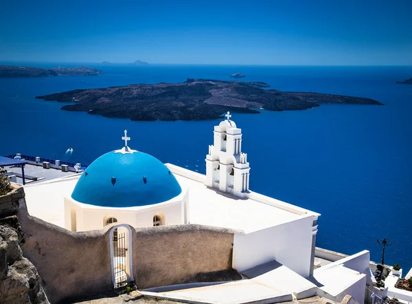 Chiesa Ortodossa Fira Santorini Grecia — Foto Stock
