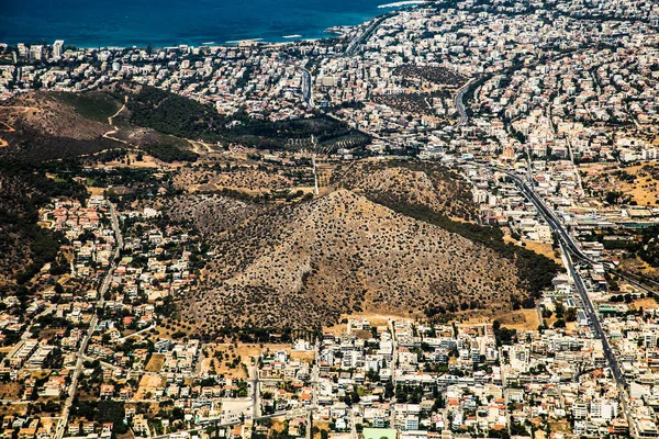 Pyramide Und Landschaft Von Vari Aus Der Luft Der Nähe — Stockfoto