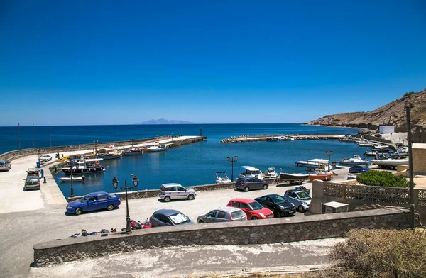 Santorin Grèce Juin 2016 Port Exo Gialos Thiras Sur Île — Photo