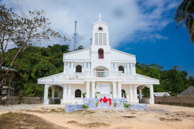 Saint Joseph Marello roman catholic church  at Palawan island , Philippines.  clipart
