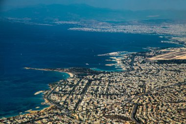 Glyfada  Landscape from the air , near Athens, Greece. clipart