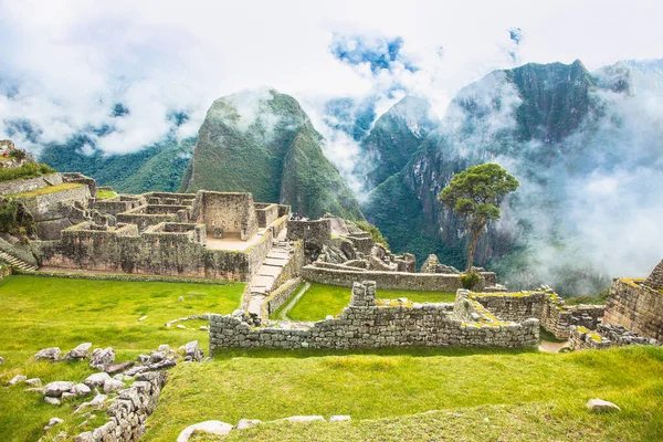 Machu Picchu Pueblo Peru Styczeń 2019 Panoramiczny Widok Starożytne Miasto — Zdjęcie stockowe