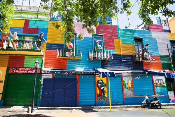 Buenos Aires Argentine Déc 2018 Maisons Colorées Dans Rue Caminito — Photo