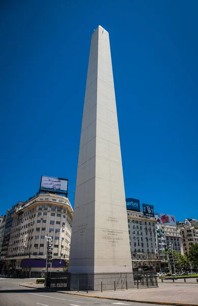 Buenos Aires Argentina Dec 2018 Obelisk Plaza Republica Builed 1936 — стокове фото