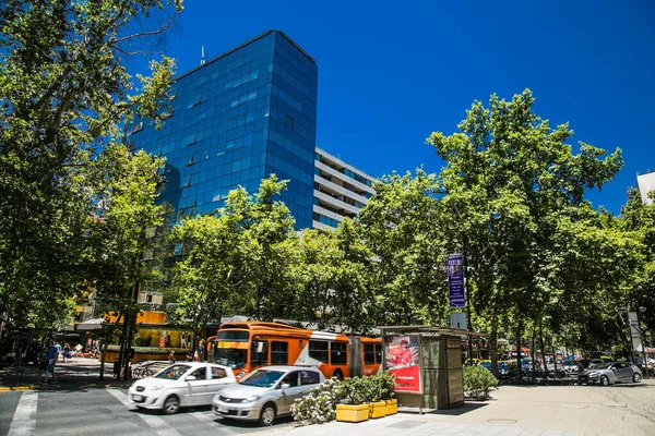 Santiago Chile Dezember 2018 Fußgängerüberweg Zentrum Von Santiego Chile — Stockfoto