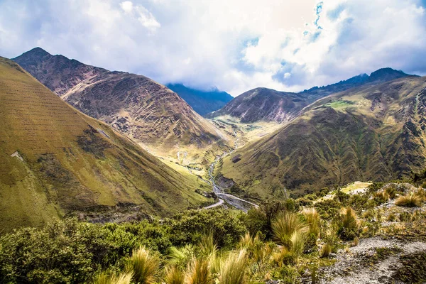 Peruwiańskie Piękno Drodze Starożytnego Miasta Machu Picchu Peru Ameryka Południowa — Zdjęcie stockowe