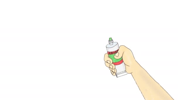 Renk tüpleri animasyon — Stok video