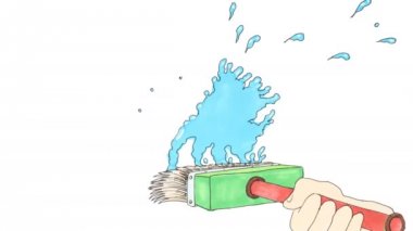 boya fırçası stopmotion animasyon