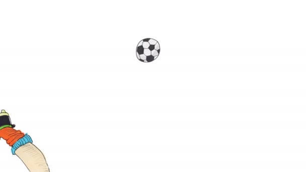 Futbol topu animasyon — Stok video