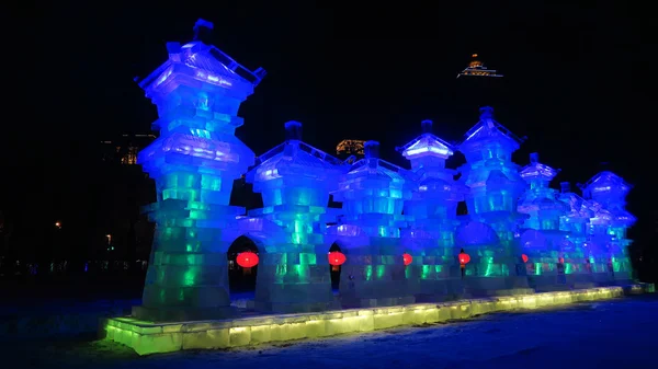 Espectáculo de gelo Harbin — Fotografia de Stock