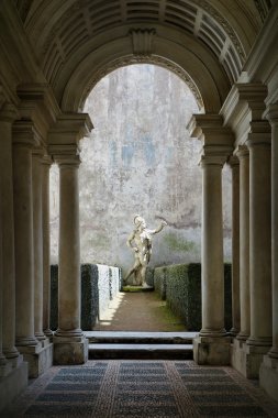 Palazzo Spada Forced perspective gallery by Francesco Borromini clipart