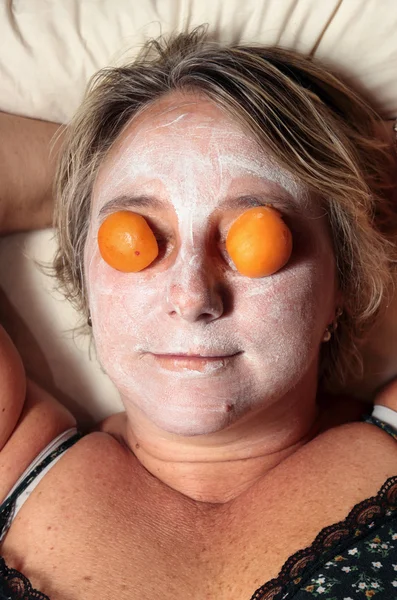 Masque facial femme — Photo