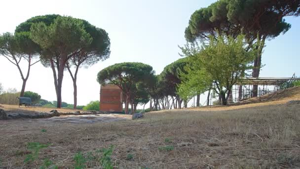 Time lapse Roman road in Rome — Stock Video