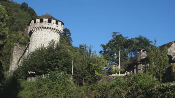 Het Kasteel Visconteo Vogogna Piemonte Italië — Stockvideo