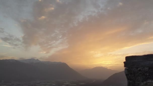 Bellinzona Adalah Ibukota Selatan Switzerlands Kanton Ticino — Stok Video