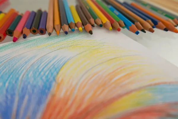 Artistic Drawing Pastels Creativity Concept Stock Photo