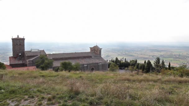 Аortress of Girifalco in Cortona — Stock Video