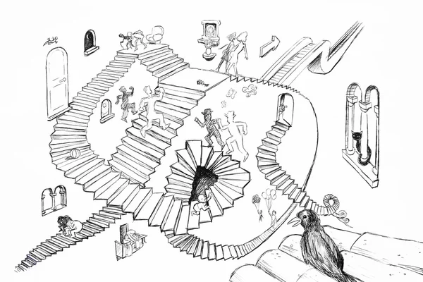 Escher στυλ σχεδίασης — Φωτογραφία Αρχείου